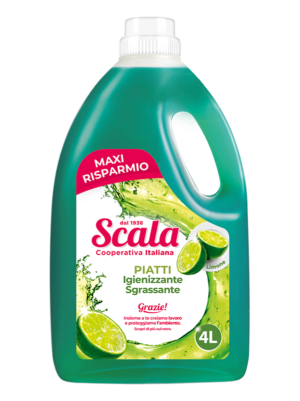 Detersivi Scala - Piatti igenizzante sgrassante limone 4L